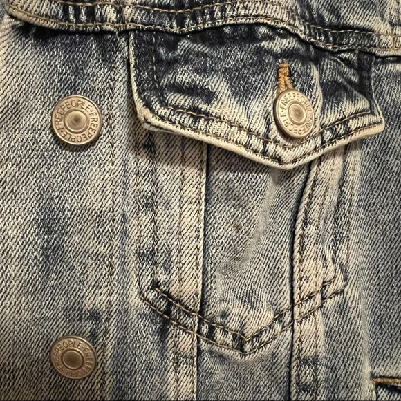 Free People Rumors Cropped Jean Jacket XS - Picture 9 of 16